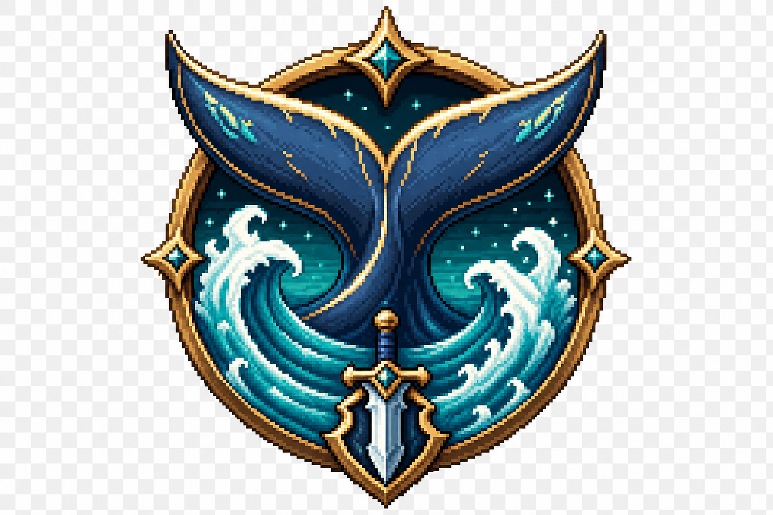 Whale Song Logo — Wave Badge